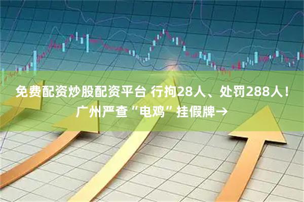 免费配资炒股配资平台 行拘28人、处罚288人！广州严查“电鸡”挂假牌→